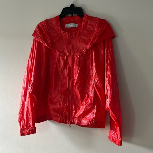 Stella McCartney By Adidas Orange Red Jacket Sz M Oversized Zip Jacket - Picture 2 of 16